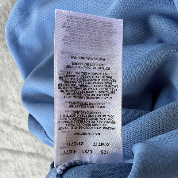 NEW Columbia Men's XL Polo Shirt Omni-Shade UPF 40 Sun Protection Blue & Navy - Picture 6 of 7